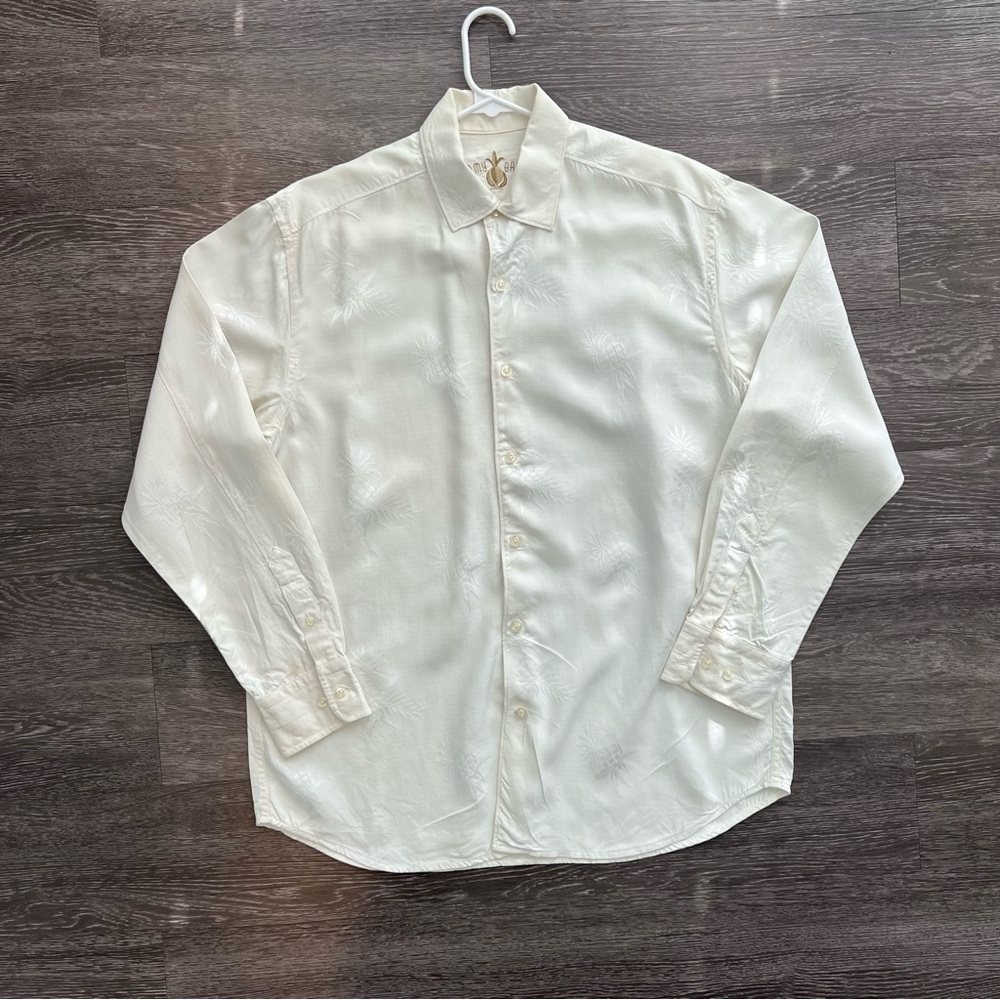 Tommy Bahama 100% Silk Pineapple Button Down Shirt